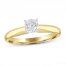 Diamond Solitaire Engagement Ring 1 ct tw Round-cut 14K Yellow Gold