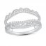 Diamond Enhancer Ring 1/3 ct tw Round-Cut 14K White Gold