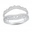 Diamond Enhancer Ring 1/3 ct tw Round-Cut 14K White Gold