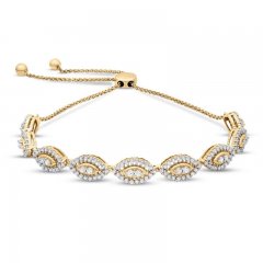 Diamond Bolo Bracelet 1 ct tw 10K Yellow Gold