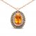 Le Vian Citrine Necklace 1/3 ct tw Diamonds 14K Strawberry Gold 18"