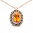 Le Vian Citrine Necklace 1/3 ct tw Diamonds 14K Strawberry Gold 18"