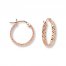 Hoop Earrings 14K Rose Gold 15mm