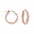 Hoop Earrings 14K Rose Gold 15mm