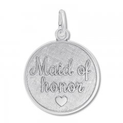 Maid of Honor Charm Sterling Silver