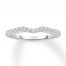 Diamond Wedding Band 1/5 ct tw Round-cut 14K White Gold