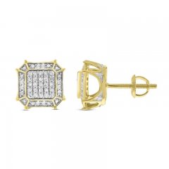 Men's Diamond Earrings 1/4 ct tw 10K Yellow Gold