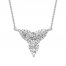 Diamond Geometric Necklace 1/6 ct tw Round-cut Sterling Silver