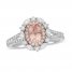 Neil Lane Morganite Engagement Ring 3/4 ct tw Diamonds 14K Two-Tone Gold