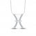 Diamond Pisces Necklace 1/10 ct tw Round-cut Sterling Silver 18"