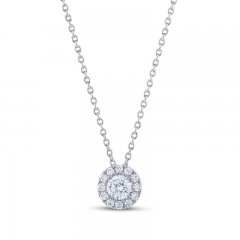 THE LEO Diamond Necklace 1/2 ct tw Round-cut 14K White Gold 19"