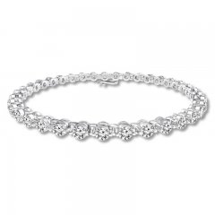 Diamond Bracelet 5 ct tw Round-cut 14K White Gold 7" Length