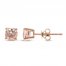 Morganite Stud Earrings 10K Rose Gold