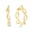 Open Tube Twist Hoop Earrings 10K Yellow Gold