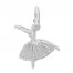 Ballet Dancer Charm Sterling Silver