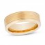 8mm Wedding Band Yellow Tungsten Carbide