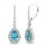 Neil Lane Topaz & Diamond Earrings 1/2 ct tw Pear/Baguette/Round-cut 14K White Gold