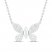 Diamond Butterfly Necklace 1/5 ct tw Round-cut Sterling Silver 18"