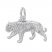 Tiger Charm Sterling Silver