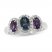 Amethyst & London Blue Topaz & Lab-Created White Sapphire Ring Sterling Silver