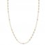 Beaded Cable Chain Necklace 14K Yellow Gold 24" Length