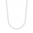 Cable Chain Necklace 14K White Gold 24" Length