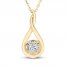 Diamond Necklace 1/5 ct tw 10K Yellow Gold 18"