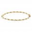 Italian Braided Bangle Bracelet 14K Yellow Gold