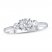 Lab-Created Diamonds by KAY 3-Stone Engagement Ring 1 ct tw Round-cut 14K White Gold