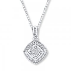 Diamond Necklace Sterling Silver