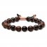 Men's Tiger's Eye Beaded Bracelet Stainless Steel