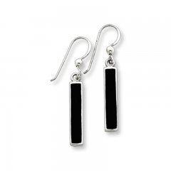 Onyx Dangle Earrings Sterling Silver