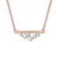 Diamond Necklace 1/10 ct tw Round-cut 10K Rose Gold