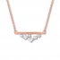 Diamond Necklace 1/10 ct tw Round-cut 10K Rose Gold