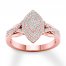 Diamond Engagement Ring 1/4 ct tw Round-cut 10K Rose Gold