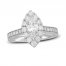 Neil Lane Diamond Engagement Ring 1-7/8 ct tw Marquise/Round 14K White Gold