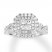 Diamond Engagement Ring 1 ct tw Princess/Round 14K White Gold