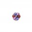 Le Vian Garnet, Tanzanite & Amethyst Ring 1/10 ct tw Diamonds 14K Strawberry Gold