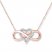 Heart Infinity Necklace 1/10 ct tw Diamonds 10K Rose Gold