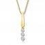 3-Stone Diamond Necklace 1/4 ct tw Round-cut 10K Yellow Gold