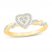 Diamond Heart Engagement Ring 1/6 ct tw 10K Yellow Gold