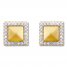 Diamond Geometric Earrings 1/15 ct tw Round-cut 10K Yellow Gold