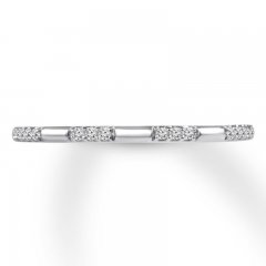 Diamond Anniversary Band 1/20 ct tw Round-cut 10K White Gold