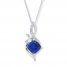 Lab-Created Sapphires Sterling Silver Necklace