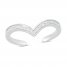 Diamond Toe Ring 10K White Gold