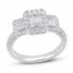 Diamond Engagement Ring 1 ct tw Baguette/Round 14K White Gold