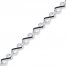 Diamond Infinity Bracelet 1/3 ct tw Black/White Sterling Silver