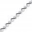 Diamond Infinity Bracelet 1/3 ct tw Black/White Sterling Silver