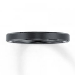 3mm Wedding Band Black Tungsten Carbide