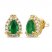 Le Vian Emerald Earrings 1/4 ct tw Diamonds 14K Honey Gold